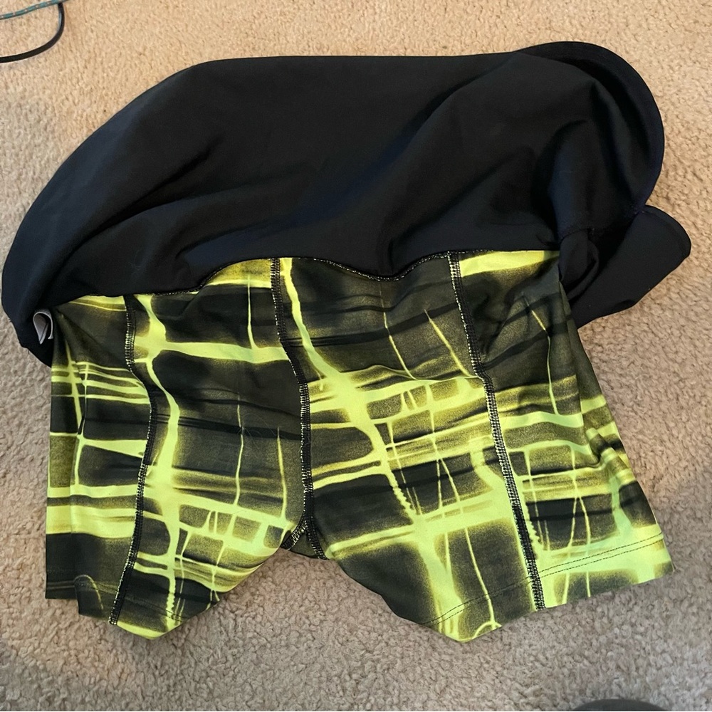 Nike Women’s Black Yellow Dri-Fit Tennis/Golf/Swim Skirt Panty Zip Pocket- SZ S - Picture 7 of 10